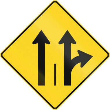 Düz ve dönüş Lane Kanada ile iki şerit