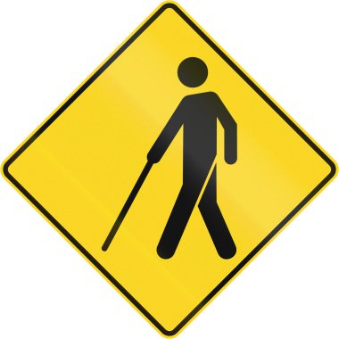 Bilnd insanlar uyarı işareti Kanada