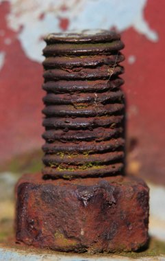 Bir vidanın yakın çekim