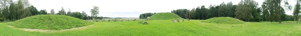 Panorama des tumulus bei anundshog — Stockfoto