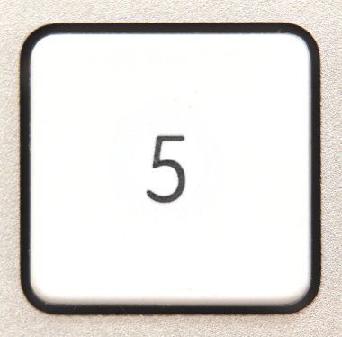 Düğmesine 5 modern sayısal tuş takımı