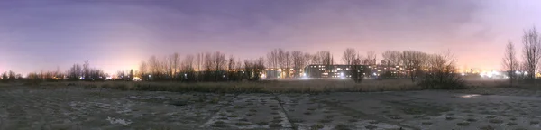 Nacht Panorama van Greifswald — Stockfoto