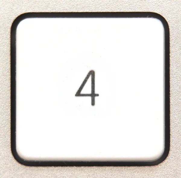 Кнопка 4 от современной цифровой клавиатуры — стоковое фото