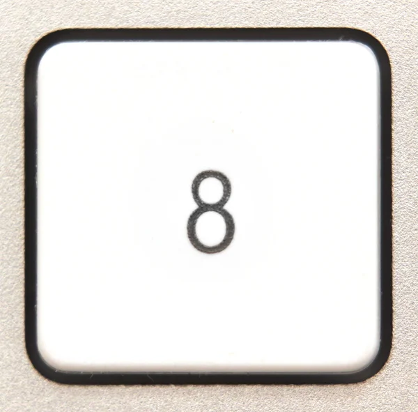 8 przycisk z nowoczesnym numeryczny — Zdjęcie stockowe