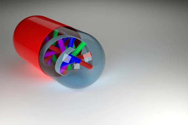 Dna en píldora — Foto de Stock