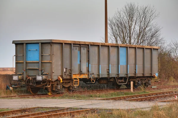 Goods wagon standing on rails in Germany — Stock Photo, Image