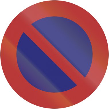 Eski bir Alman Halteverbot veya durdurma kısıtlama işaret tasarımını