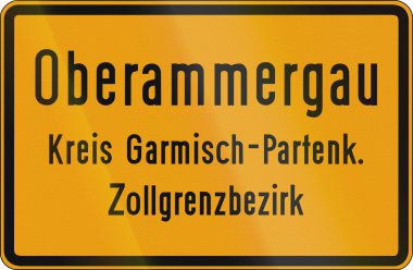 Town Sign Oberammergau clipart