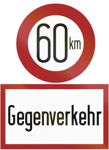 Tempolimit und Gegenverkehr — Stockfoto