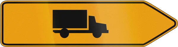 Direction Sign For Lorries 1956 — Stock Photo, Image