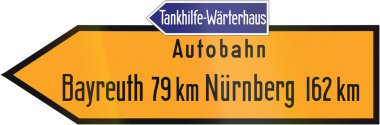 Yön İşareti Bayreuth Autobahn 1937 için