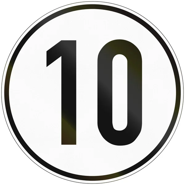 Speed Sign 10 — Stock Photo, Image