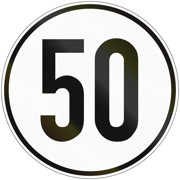 Speed Sign 50 — Stock Photo, Image