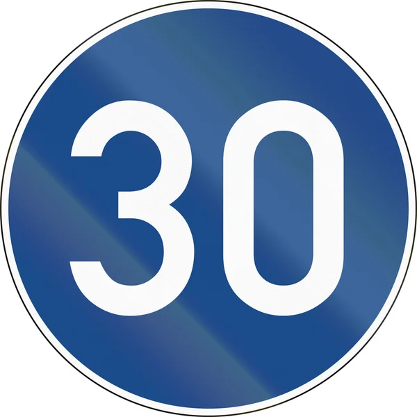 Minimalna prędkość 30 — Zdjęcie stockowe