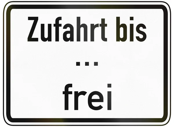 Німецький трафіку підписати додаткові панелі, щоб вказати значення o — стокове фото