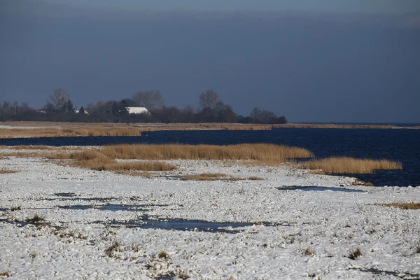 Winter landscape on the Karrendorfer Wiesen — Stock Photo, Image