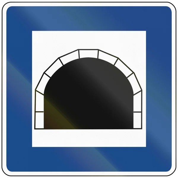 Oficiální německá dopravní značka - tunel — Stock fotografie