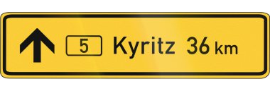Kentsel yön işareti Federal yollarda