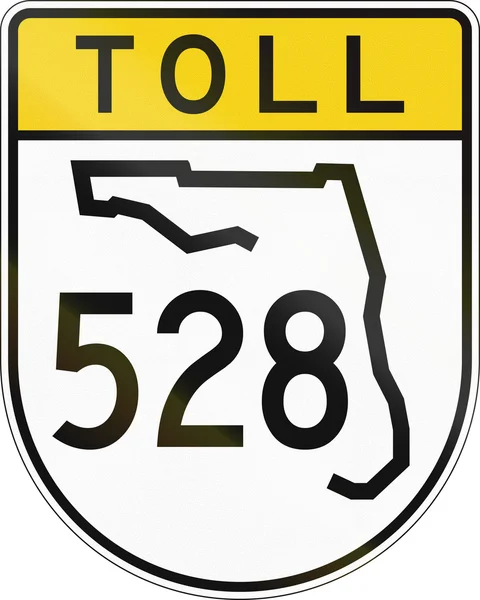 Escudo de carretera de peaje Florida —  Fotos de Stock
