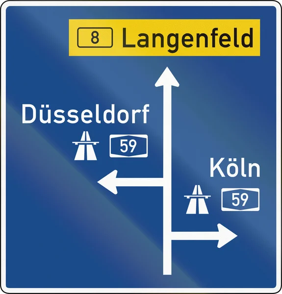 Vorwegweiser Zur Autobahn — Stock Photo, Image