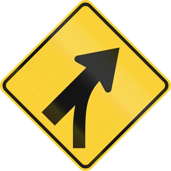 Nekünk road figyelmeztető jel - előre egyesítése — Stock Fotó
