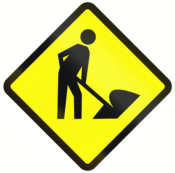 Workers In Road Ahead — Stock Photo, Image