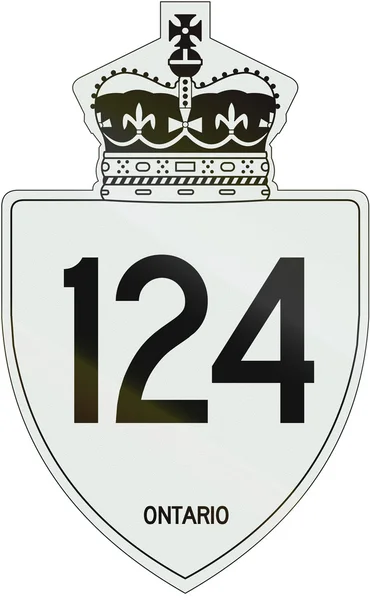 Escudo de la carretera de Ontario 124 — Foto de Stock