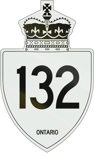 Escudo de la carretera de Ontario 132 — Foto de Stock