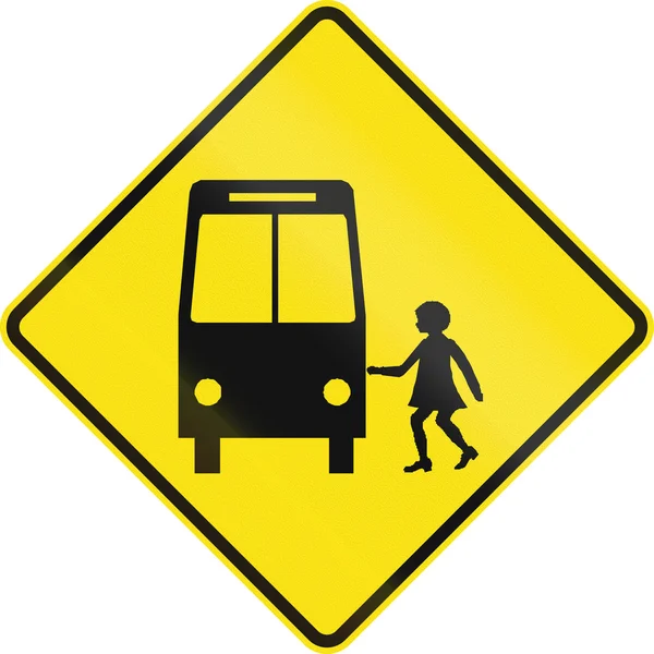 Arrêt de bus scolaire en Australie — Photo