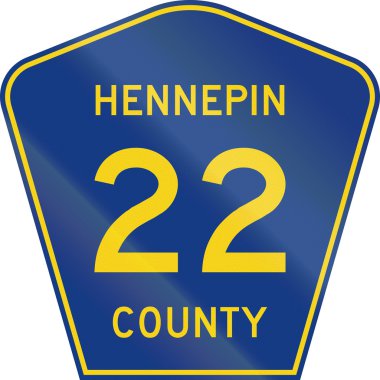 Minnesota karayolu ilçe tarafından atanan kalkan - Hennepin İlçesi