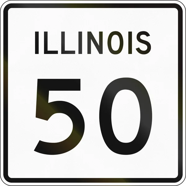 Az Amerikai Egyesült Államokban használt útvonal Illinois-pajzs — Stock Fotó