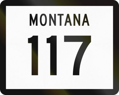 Montana Highway Route shield used in the US clipart