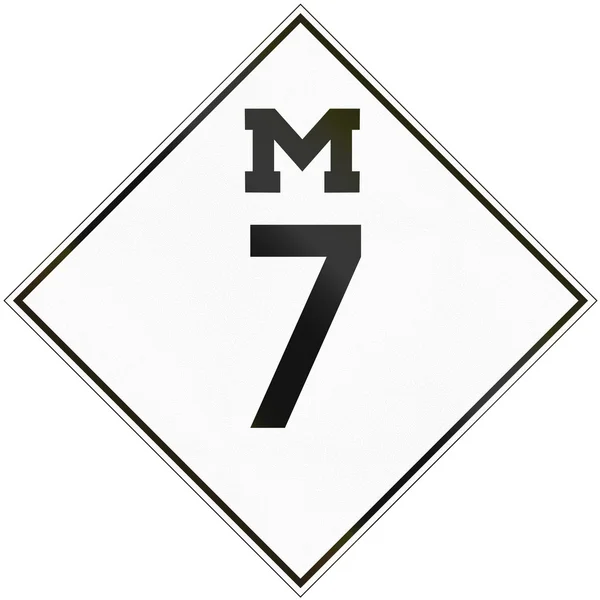 Storico scudo Michigan Route dal 1926 utilizzato negli Stati Uniti — Foto Stock