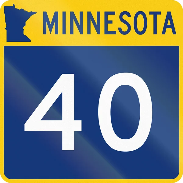 Minnesota State Highway marcatore percorso utilizzato negli Stati Uniti — Foto Stock