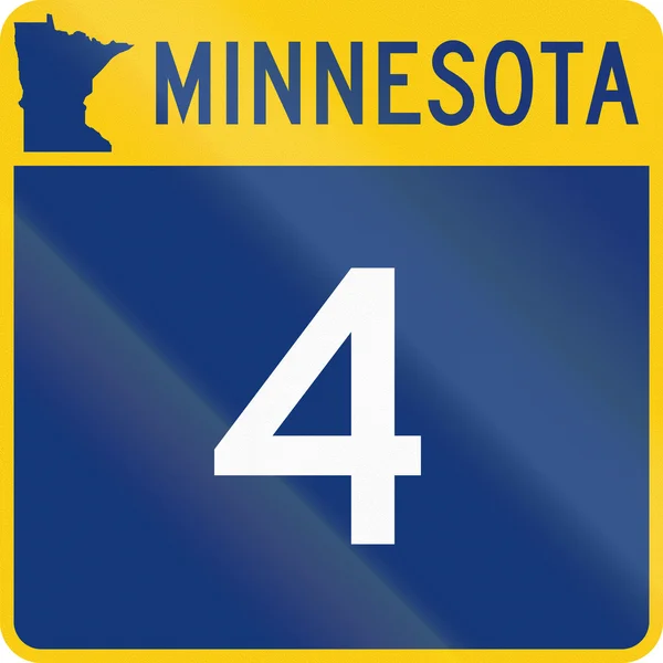 Minnesota State Highway route markering gebruikt in de VS — Stockfoto