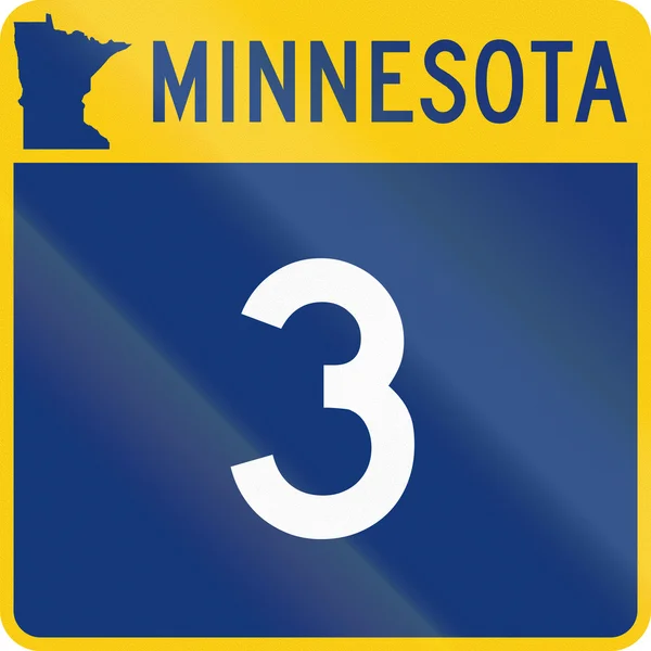 Minnesota State Highway route markering gebruikt in de VS — Stockfoto