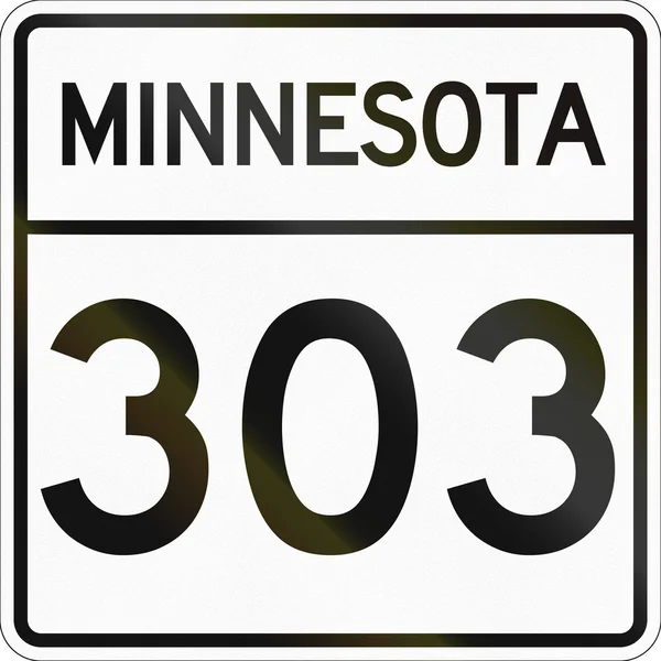 Histórico marcador de ruta de Minnesota State Highway de 1950 utilizado en los EE.UU. —  Fotos de Stock