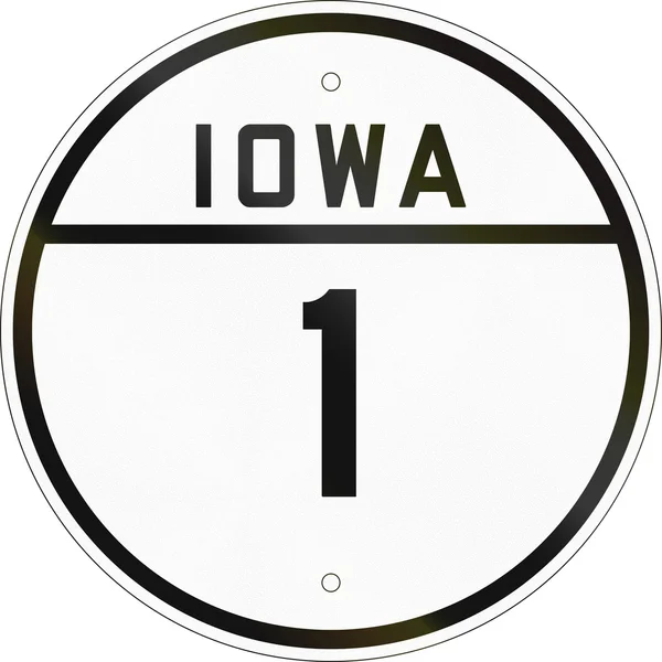Historische Route Iowa schild uit 1926 gebruikt in de Verenigde Staten — Stockfoto
