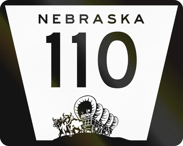 Nebraska Highway Route schild gebruikt in de VS — Stockfoto