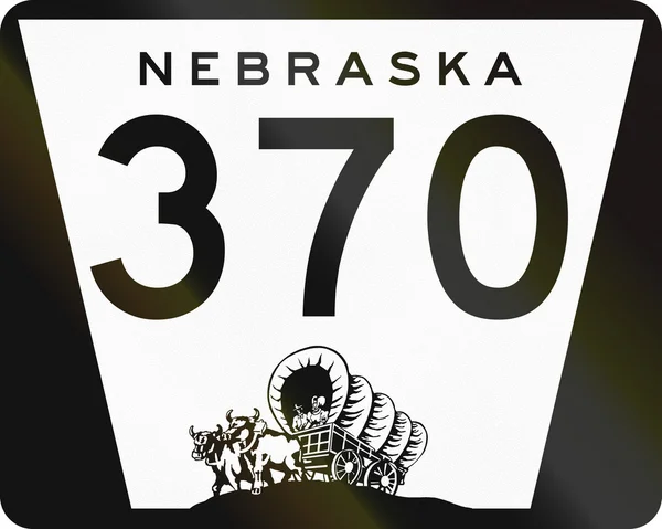 Nebraska Highway Route štít používané v USA — Stock fotografie