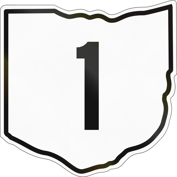 Historic Ohio Highway Route shield from 1960 used in the US — Stock Photo, Image