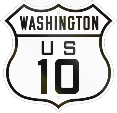 ABD'de kullanılan 1926 tarihi Washington otoyol rota kalkan
