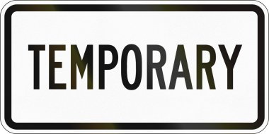 Rota kalkanlar ABD'de kullanılan ek geçici plaka