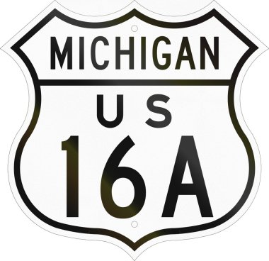 Historic Michigan Highway Route shield from 1948 used in the US clipart