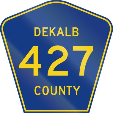 Indiana karayolu ilçe tarafından atanan kalkan - Dekalb County