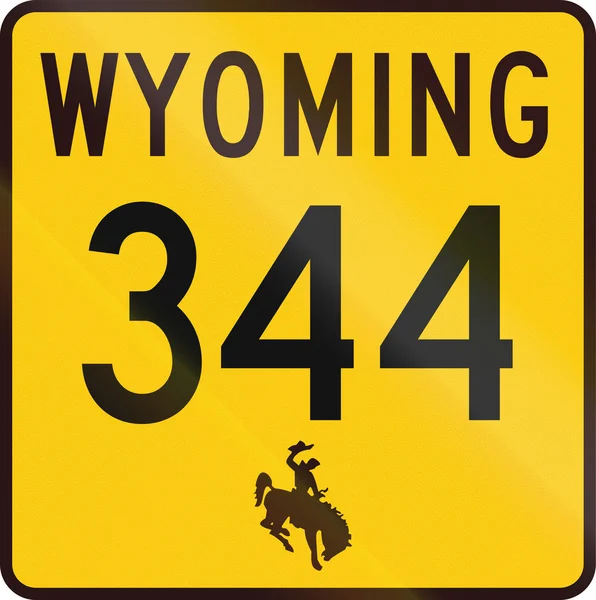 Wyoming Highway Route schild gebruikt in de VS — Stockfoto