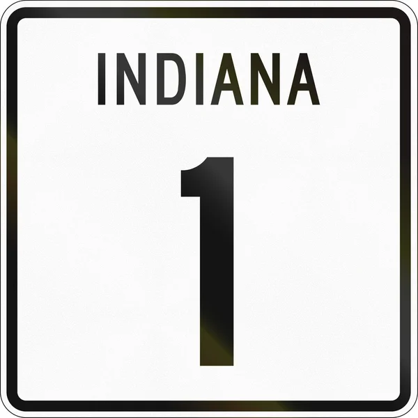 Amerika Birleşik Devletleri'nde kullanılan Indiana rota kalkan — Stok fotoğraf
