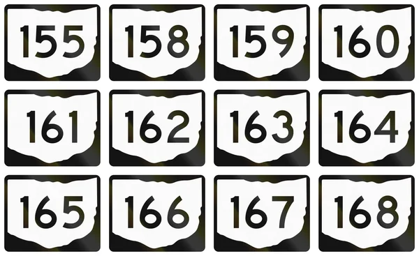 Щиты Дороги Огайо, используемые в США — стоковое фото