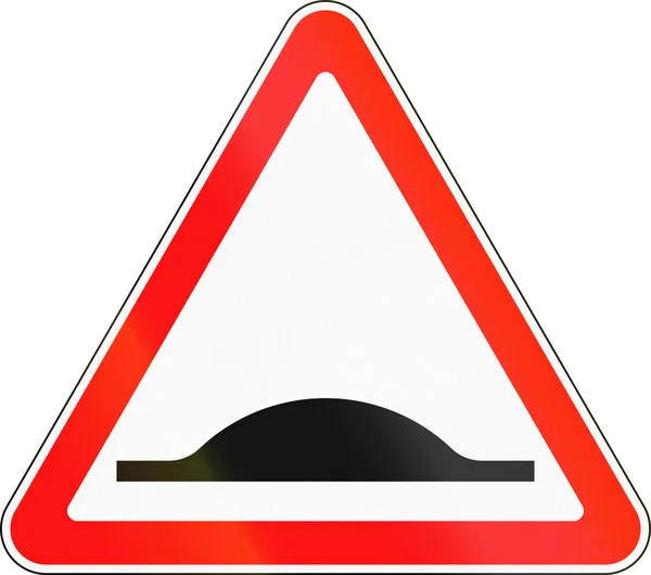 Дорожній знак, що використовується в Росії - Роуд bump — стокове фото