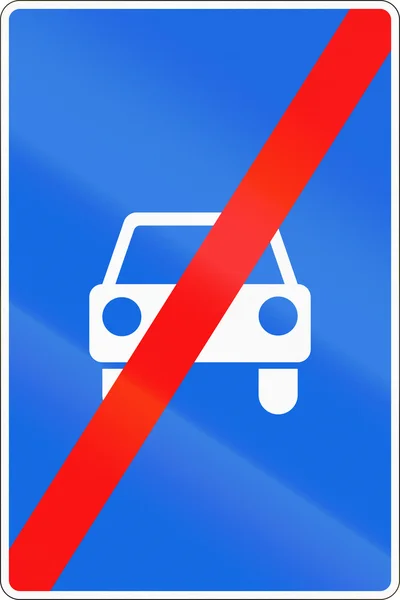 Dopravní značka používaná v Rusku - konci rychlostní silnice — Stock fotografie